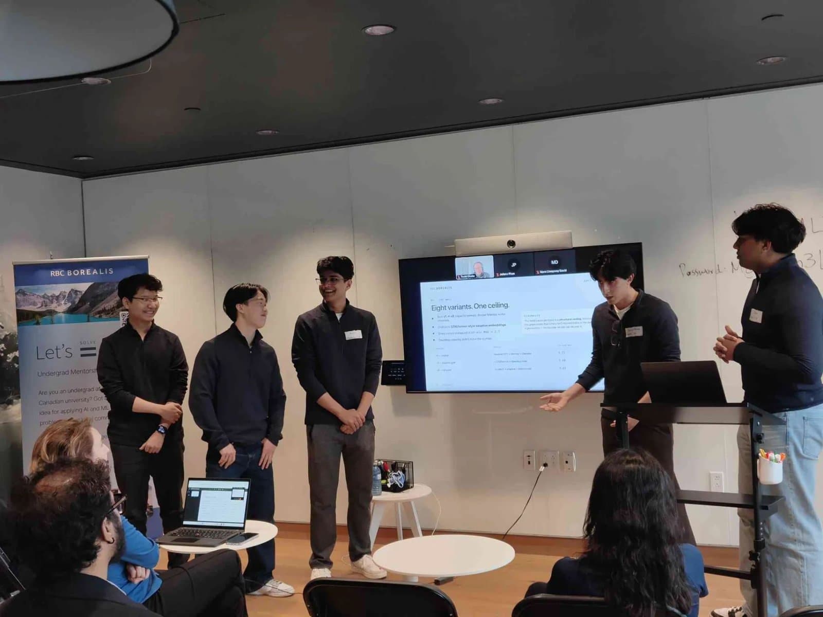 Our team presenting the traffic forecasting project at RBC Borealis.